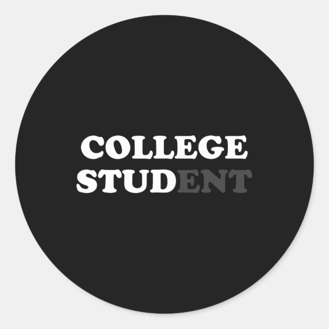 Sticker Rond Cadeaux Étudiants Pour Hommes College Étudiants Sa (Devant)