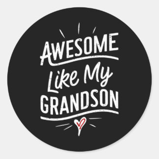 Sticker Rond Cadeaux Incroyables Comme Mon Petit-Fils Hommes Dr