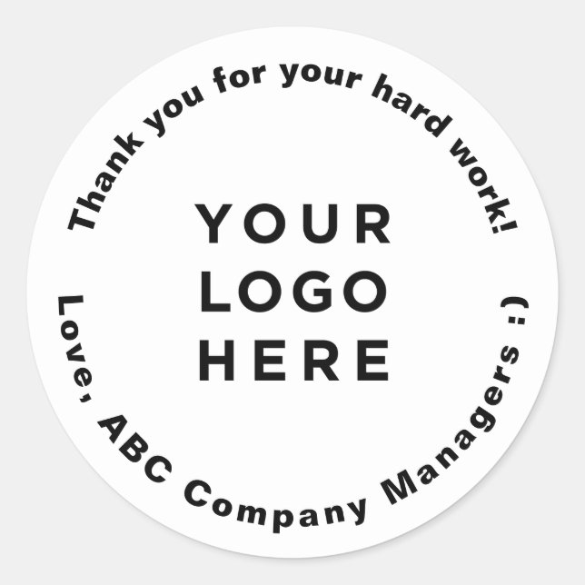 Sticker Rond Cadeaux Jour d'Appréciation des employés du Merci  (Devant)