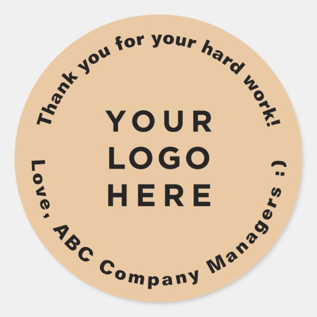 Sticker Rond Cadeaux Jour d'Appréciation des employés du Merci  (Devant)