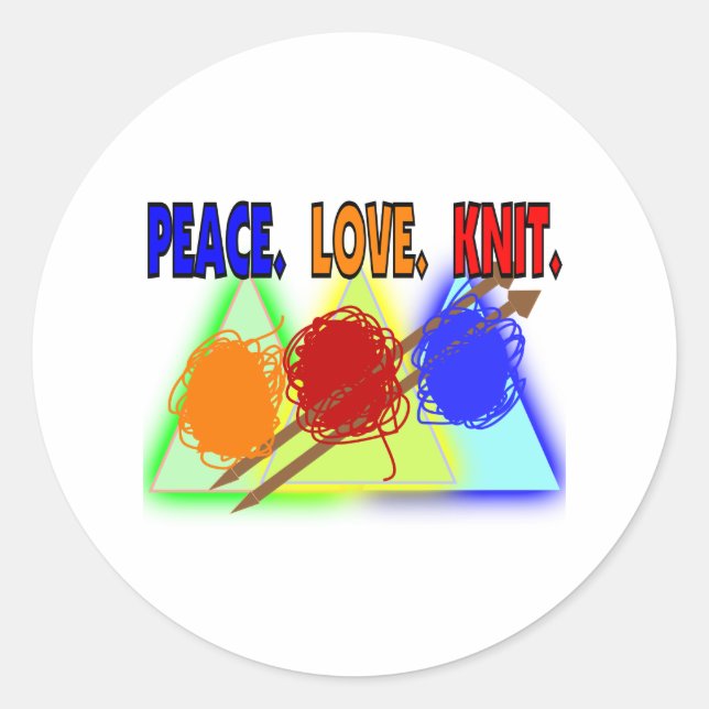 Sticker Rond Cadeaux Knit Lovers (Devant)