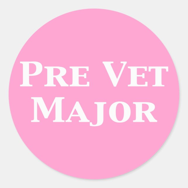 Sticker Rond Cadeaux majeurs pré-vétérinaire (Devant)