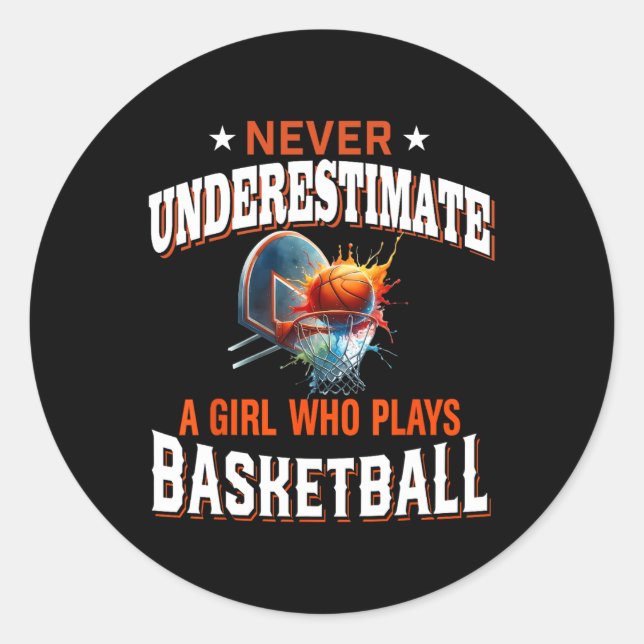 Sticker Rond Cadeaux Sketll Pour Filles Ados Firell Athlete Des (Devant)