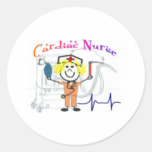 Sticker Rond Cadeaux uniques et adorables d'infirmière