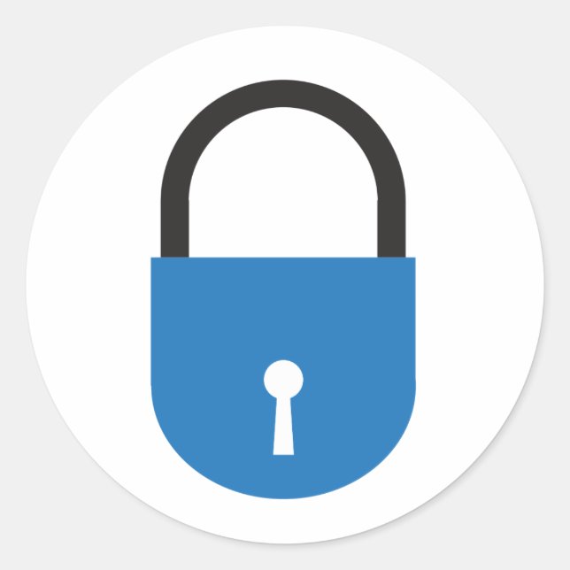 Sticker Rond 🔒 - cadenas (Devant)