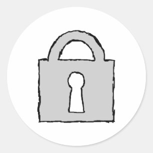 Sticker Rond Cadenas. Icône extrêmement secrète ou
