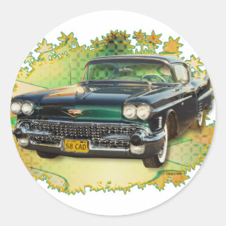 STICKER ROND CADILLAC #2 1958