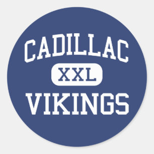 Sticker Rond Cadillac Vikings Middle Cadillac Michigan