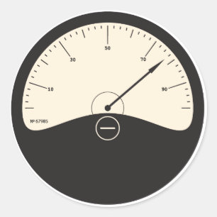 Sticker Rond cadran de compteur analogique de style rétro