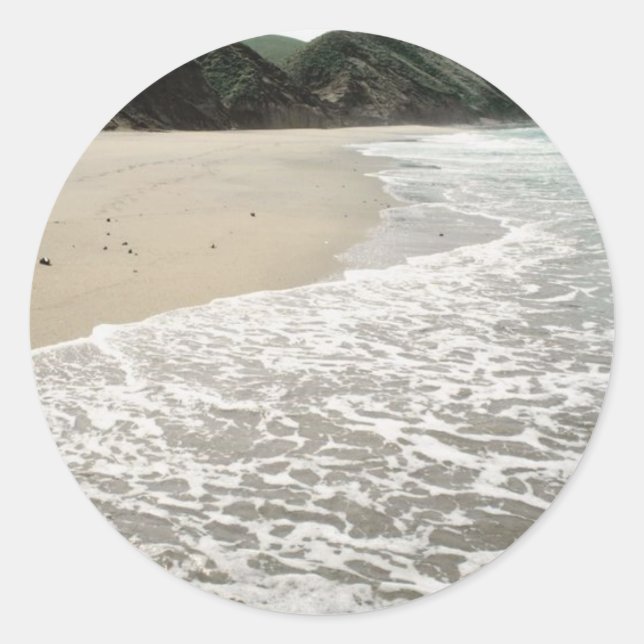 Sticker Rond Cadre de mariage sur la plage (Devant)