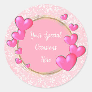 Sticker Rond Cadre floral élégant : pour chaque occasion