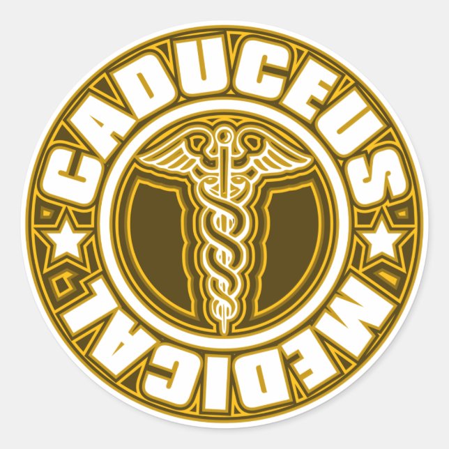 Sticker Rond Caduceus (Devant)