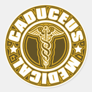 Sticker Rond Caduceus