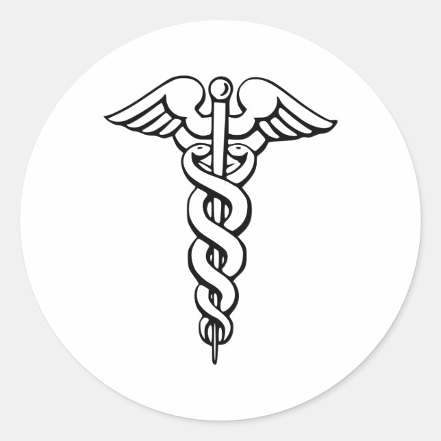 Sticker Rond Caduceus (Devant)