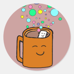 Sticker Rond café