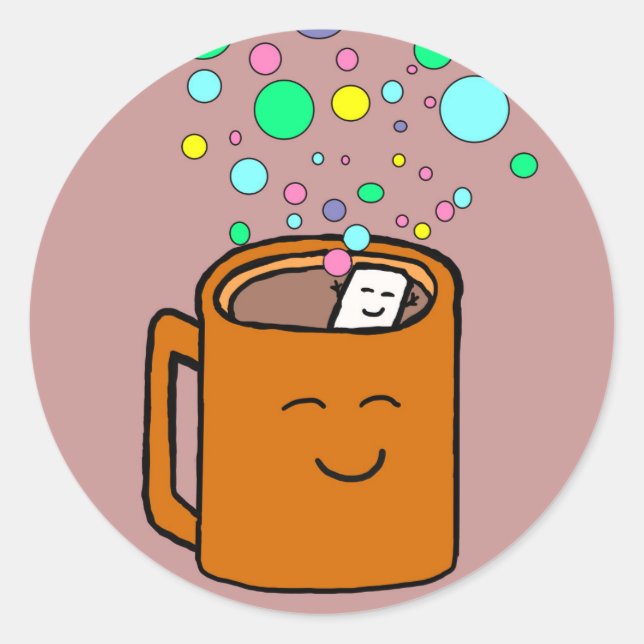 Sticker Rond café (Devant)