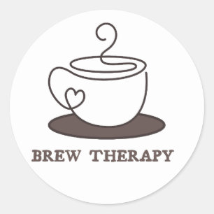 Sticker Rond Café