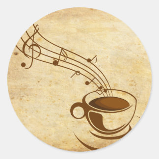 Sticker Rond café