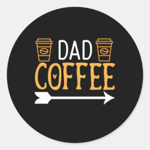 Sticker Rond Café Art Papa Café