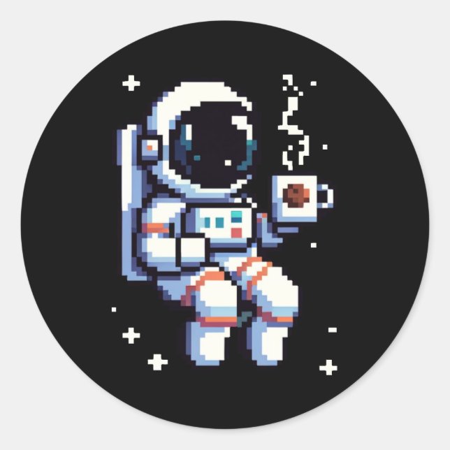 Sticker Rond Café cosmique : Astro Java - Spiritueux (Devant)