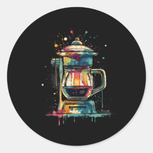 Sticker Rond Café de la confection Barista Café de la brasserie
