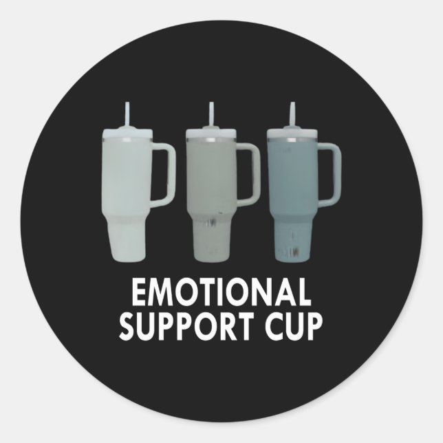 Sticker Rond Café de la coupe de support émotionnel (Devant)