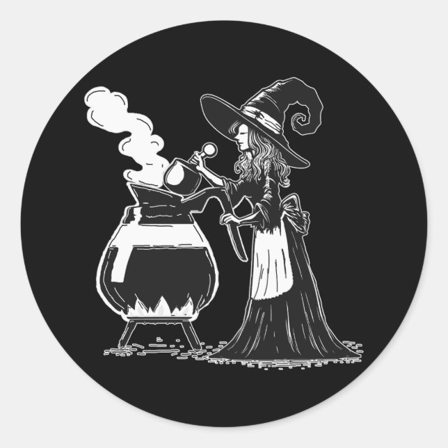 Sticker Rond Café Halloween (Devant)