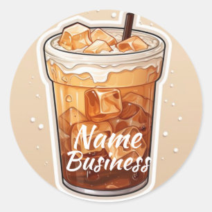 Sticker Rond Café Ice Café Café Business