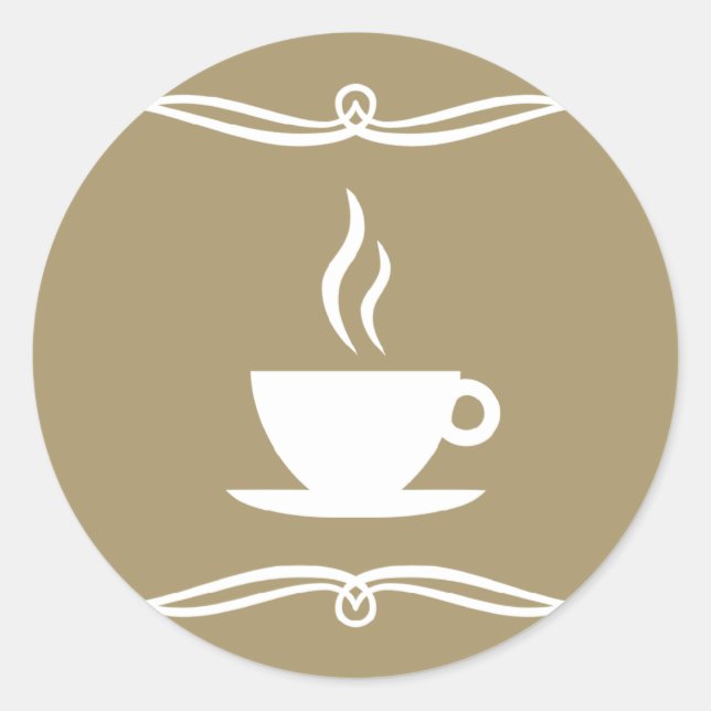 Sticker Rond café mod (Devant)
