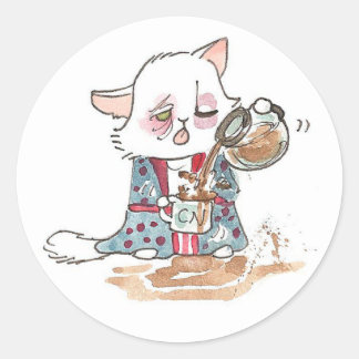 Sticker Rond Café Zombie Lupin