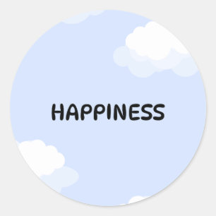 Sticker Rond Cahier mignon bleu