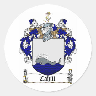 STICKER ROND CAHILL FAMILLE CREST - CAHILL COAT D'ARMES