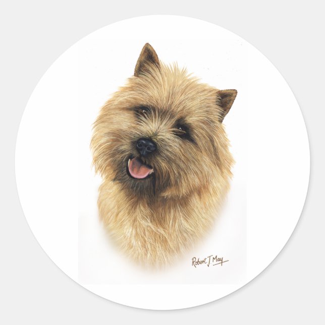 Sticker Rond Cairn Terrier (Devant)