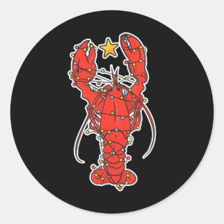 Sticker Rond Cajun Louisiana Noël Joyeux Noël Crabmas X-Mas