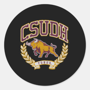 Sticker Rond Cal State Dominguez Hills Toros Victoire