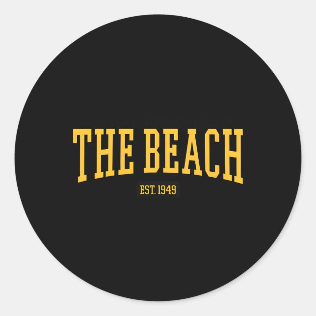Sticker Rond Cal State Long Beach Csulb Est Date (Devant)