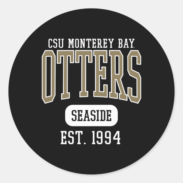Sticker Rond Cal State Monterey Bay Csumb Otters Date Est (Devant)