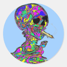 Calavera Crâne Fumer Cigarette