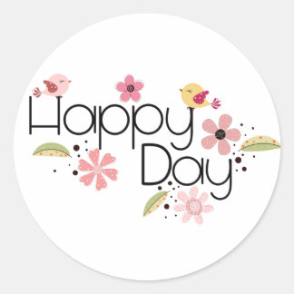 Sticker Rond Calcomanía "Fête des Mères" Joyeux jour avec amour