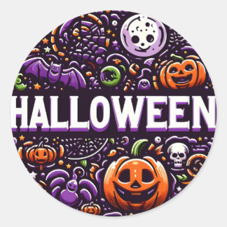 Sticker Rond Calcomanía Halloween  
