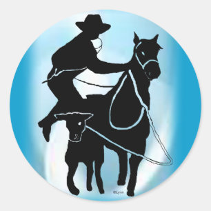 Sticker Rond Calf Roper 302