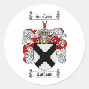 STICKER ROND CALHOUN FAMILLE CREST - CALHOUN COAT D'ARMES