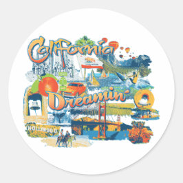 Sticker Rond Californie
