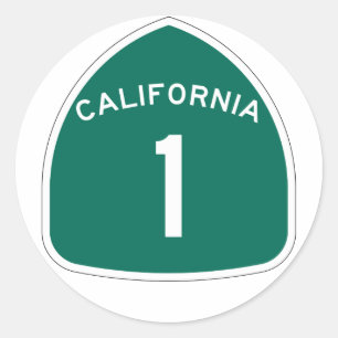 Sticker Rond "Californie 1"