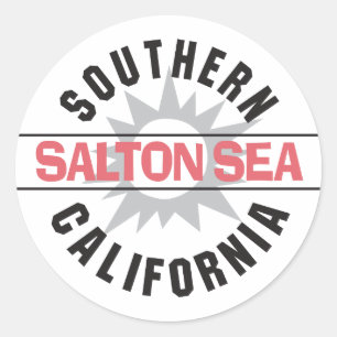 Sticker Rond Californie du Sud - Mer de Salton