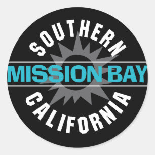 Sticker Rond Californie du Sud - Mission Bay