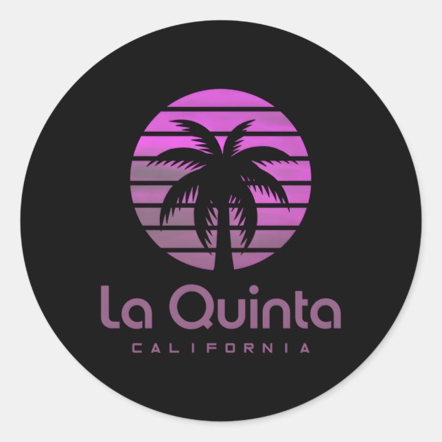 Sticker Rond Californie La Quinta (Devant)