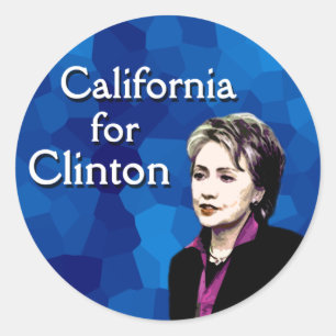 Sticker Rond Californie pour Clinton