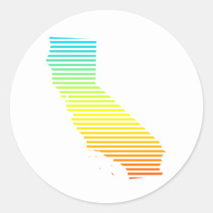Sticker Rond californie refroidissement fondre