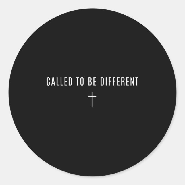 Sticker Rond Called To Be Different - Minimalist Christian  (Devant)